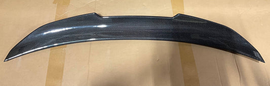 Kies-Motorsports Open Box Item OPEN BOX - BMW E92 PSTL Aggressive Style Rear Trunk Lip (Foggy Carbon Weave Defect)