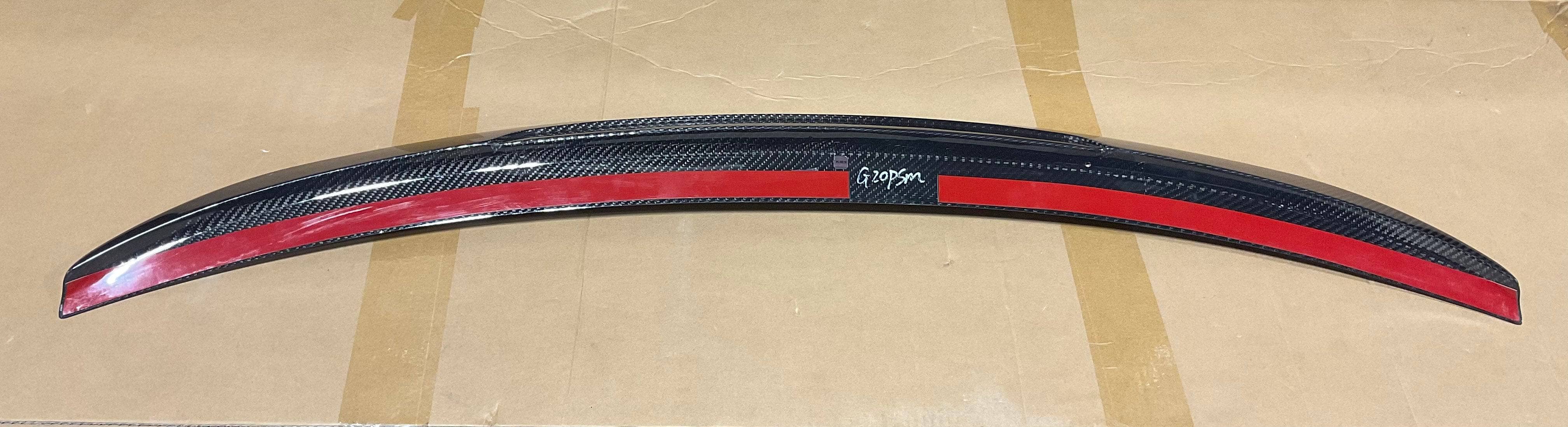 Kies-Motorsports Open Box Item OPEN BOX - BMW G20/ G80 3 Series M3 Aggressive Style Rear Trunk Lip Spoiler (Carbon Defect)