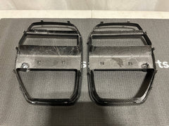 Kies-Motorsports Open Box Item OPEN BOX - BMW G8X Dry Carbon Fiber V-Style Front Grill Replacement (w/ ACC)