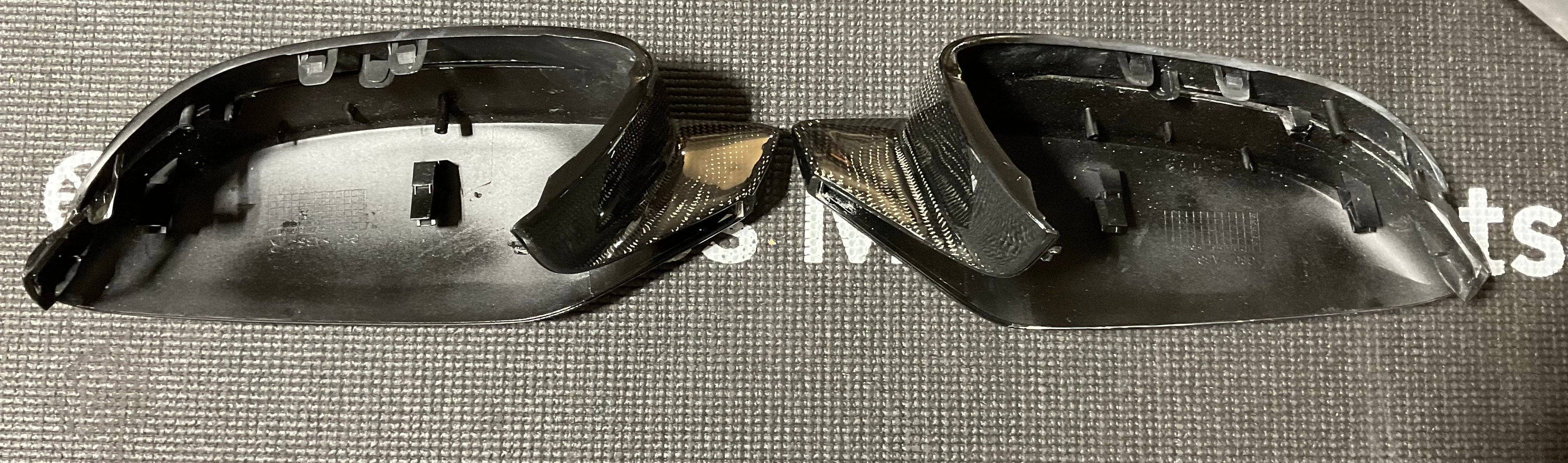 OPEN BOX - BMW G8X Wet Carbon Fiber Replacement Mirror Caps (Broken Passenger Side) Secondary image