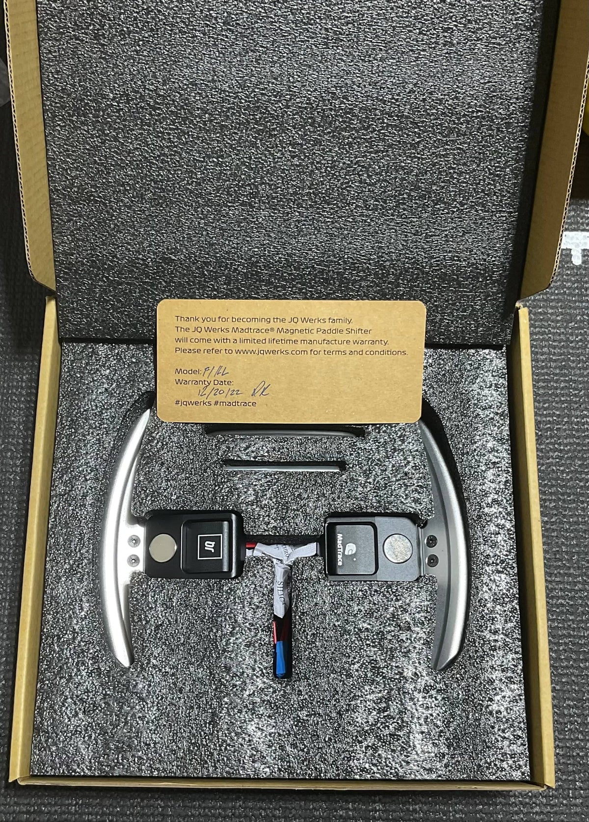 Kies-Motorsports Open Box Item OPEN BOX - JQ Werks Madtrace Magnetic Paddle Shifters for F Series (Silver Aluminum)