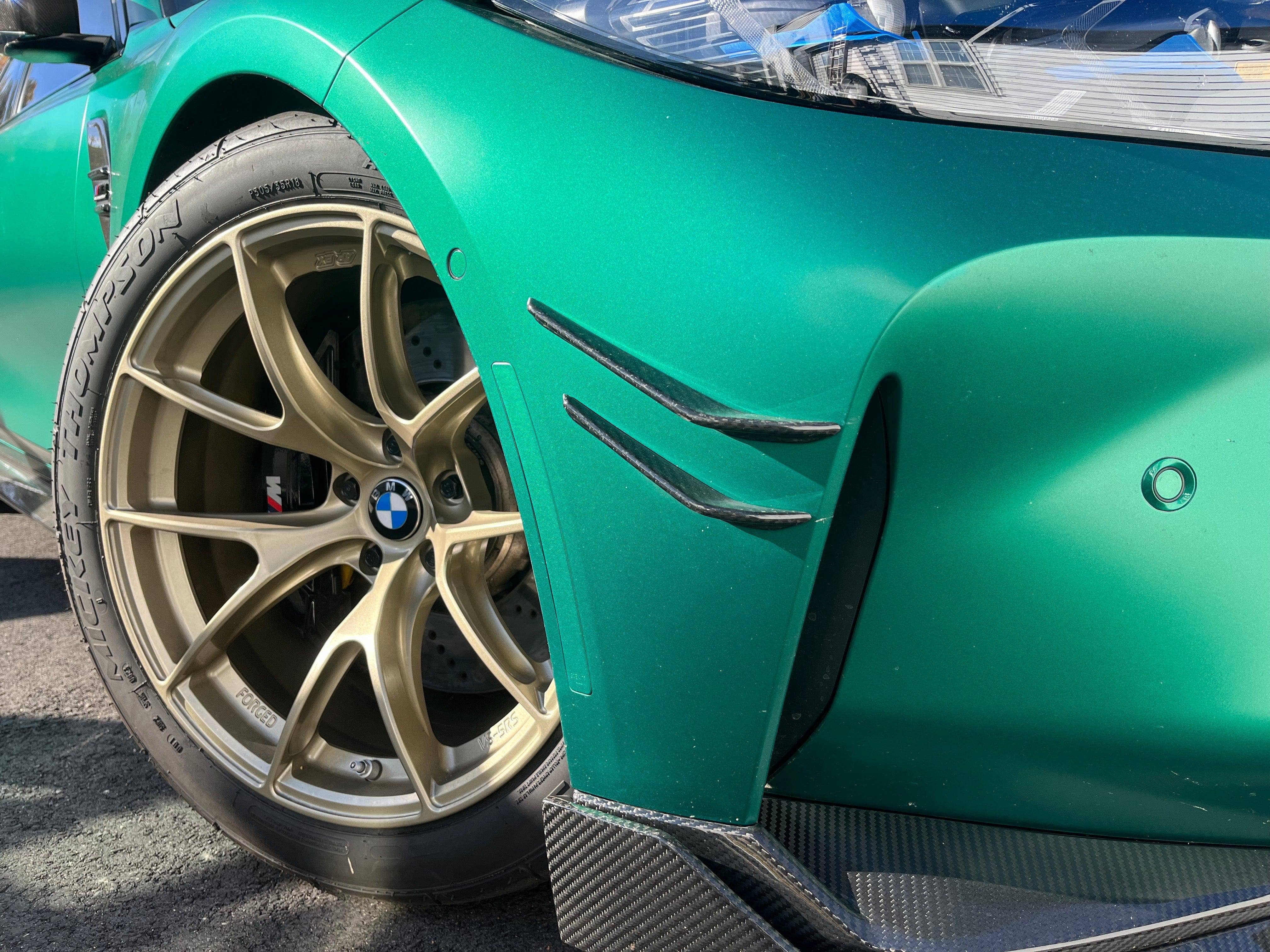OPEN BOX - Kies Motorsports 2020-2025 BMW M3 (G80) / M4 (G82 / G83) Performance Style Dry Carbon Fiber 4pc Canard Set Secondary image