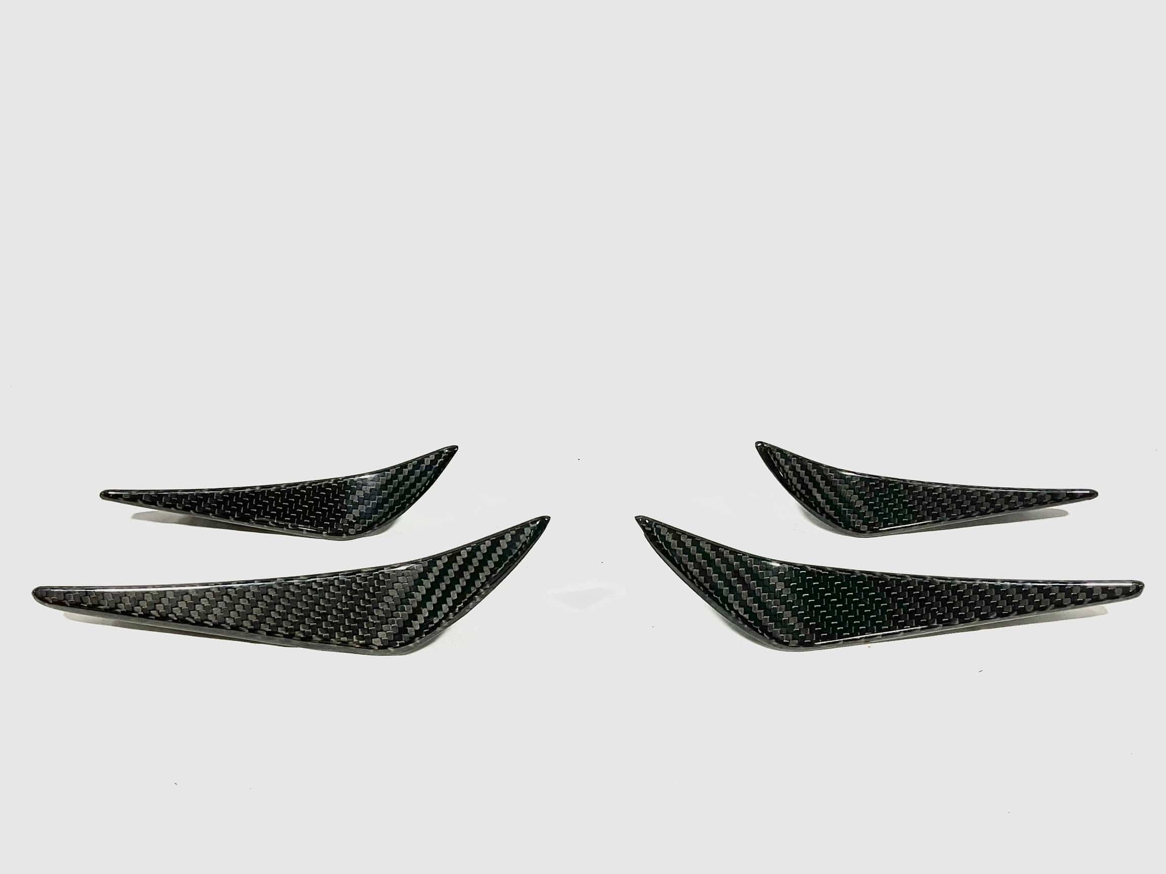 Kies-Motorsports Open Box Item OPEN BOX - Kies Motorsports 2020-2025 BMW M3 (G80) / M4 (G82 / G83) Performance Style Dry Carbon Fiber 4pc Canard Set Main image