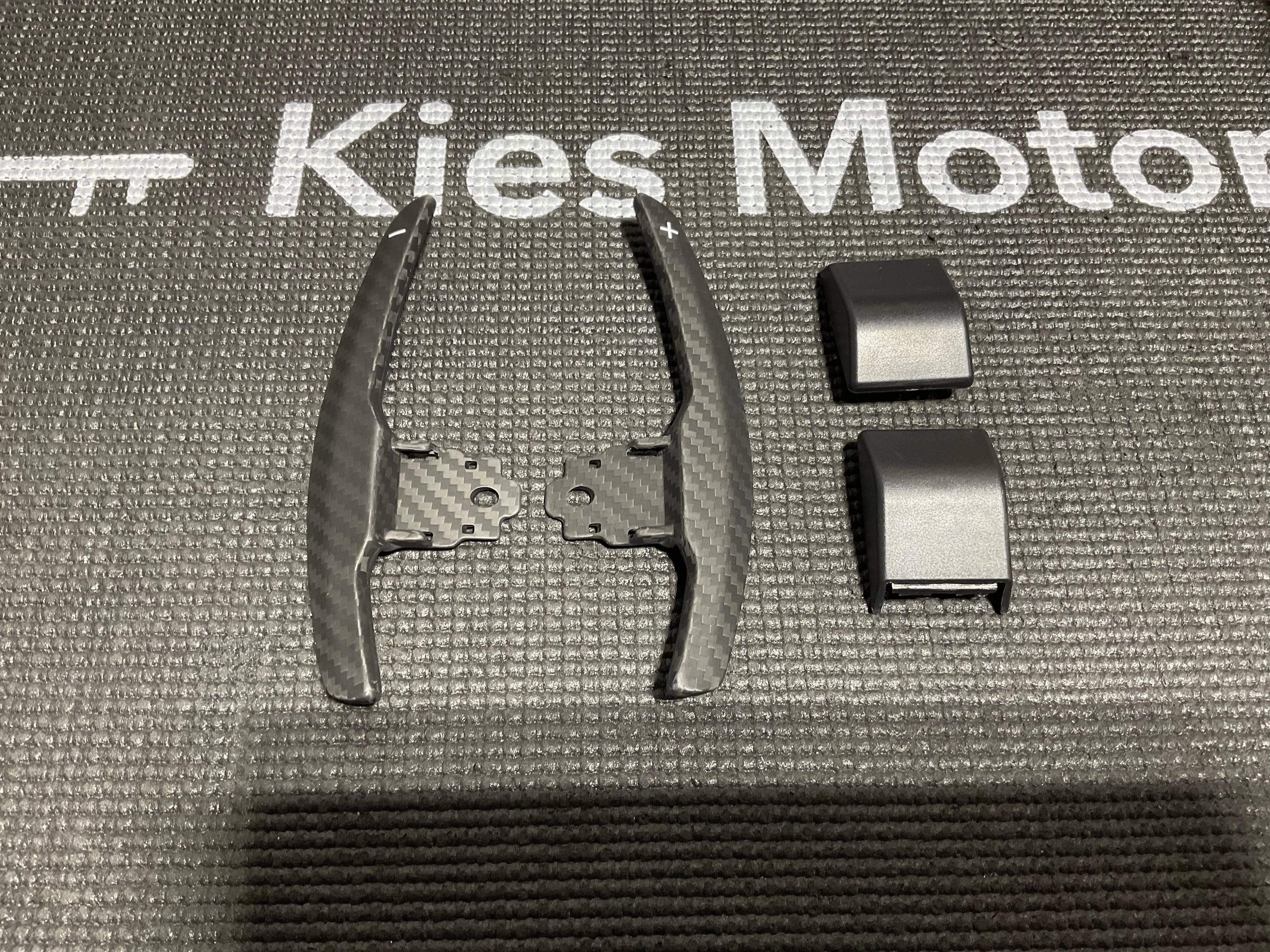Kies-Motorsports Open Box Item OPEN BOX - Kies Motorsports Aluminum Paddle Shifter Extensions (Fits: F10, F15, F25, F20, F30, F32, F34, F80, F82, M3, M4, M5, M6) - MATTE CARBON FIBER Main image
