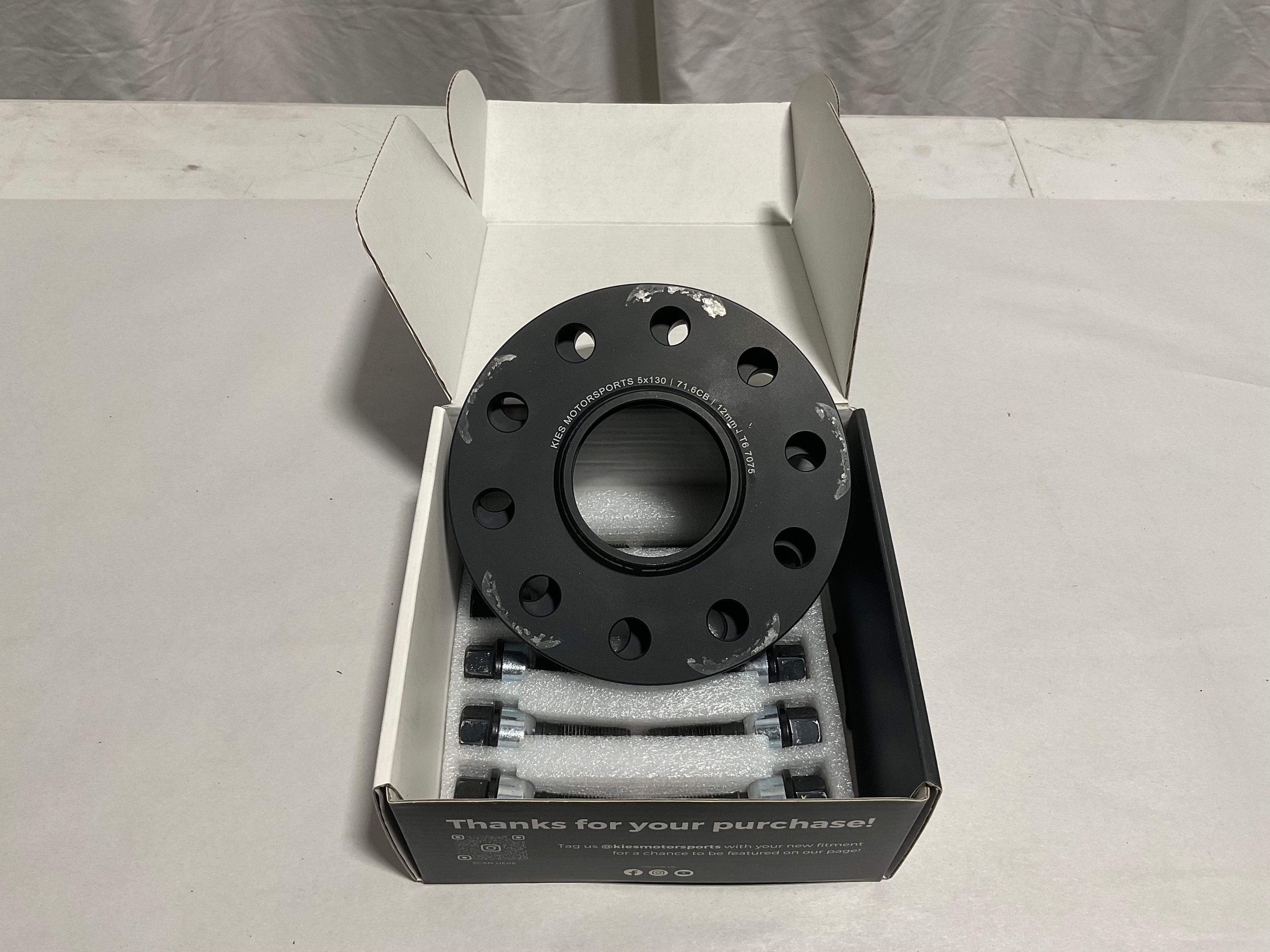 Kies-Motorsports Open Box Item OPEN BOX - Kies (Porsche)  - [Full] 12mm BMW Wheel Spacer 5 X 130 (Set  Of 2) [Used]