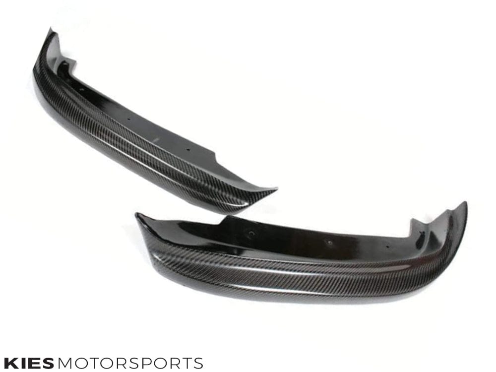 Kies Motorsports — front angle view of 2012-2015 BMW 3 Series (F30 / F31) Pre-LCI Non M Sport Carbon Fiber Front Splitters (Pair) Main image