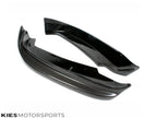 Kies Motorsports — rear angle view of 2012-2015 BMW 3 Series (F30 / F31) Pre-LCI Non M Sport Carbon Fiber Front Splitters (Pair)