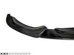 Kies Motorsports — installed on-vehicle shot of 2014-2021 BMW M3 (F80) & M4 (F82 / F83) VSX Carbon Fiber Front Lip