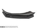 Kies Motorsports — BMW G30 5 Series Pre-LCI with JGS carbon front lip, front three-quarter angle showing lip protrusion and ground clearance