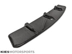 Kies Motorsports — close-up of center section of JGS carbon fiber front lip for BMW G30 Pre-LCI, showing carbon weave and center splitter profile