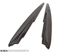 Kies Motorsports — rear three-quarter view of BMW G30 showing carbon side skirt extension's profile and how it follows the lower body line