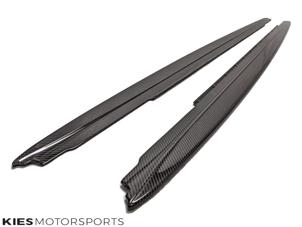Kies-Motorsports Overstock 2017-2023 BMW 5 Series (G30) Performance Inspired Carbon Fiber Side Skirt Extensions (Pair)