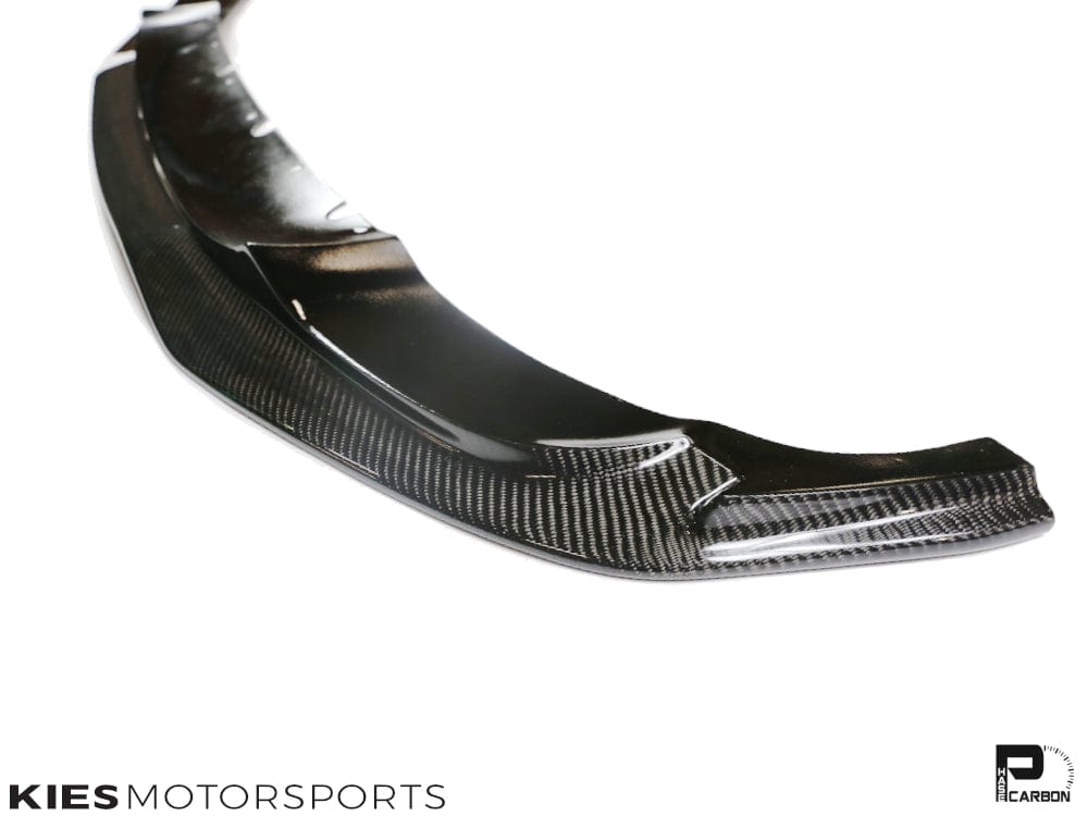 Kies Motorsports — Kies Carbon PSM front lip installed on BMW F30 with M3 conversion bumper