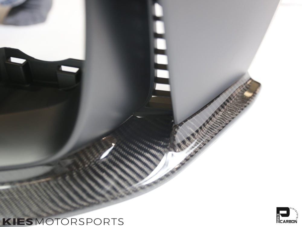 Kies Motorsports — Kies Carbon F30 PSM lip underside with mounting hardware