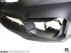 Kies Motorsports — Kies Carbon F30 PSM lip close-up showing aggressive splitter design and dry carbon weave