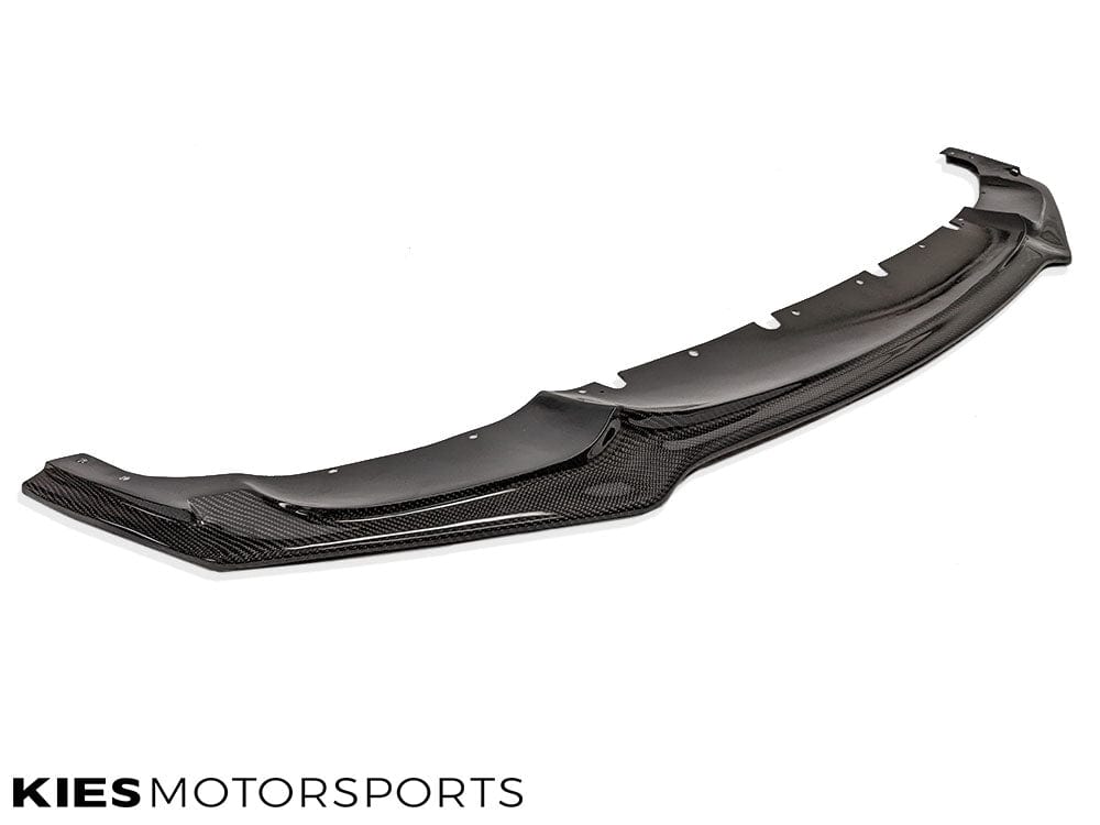 Kies Motorsports — BMW F30 front lip splitter, full product view on white background, F30 fitment