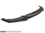 Kies Motorsports — BMW F30 front lip splitter, full product view on white background, F30 fitment