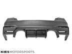 Kies Motorsports — close-up detail of BMW 3 Series (F30) "M3 Conversion" VSX Carbon Fiber Rear Diffuser (3 Piece)