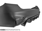 Kies Motorsports — alternate angle of BMW 3 Series (F30) "M3 Conversion" VSX Carbon Fiber Rear Diffuser (3 Piece)