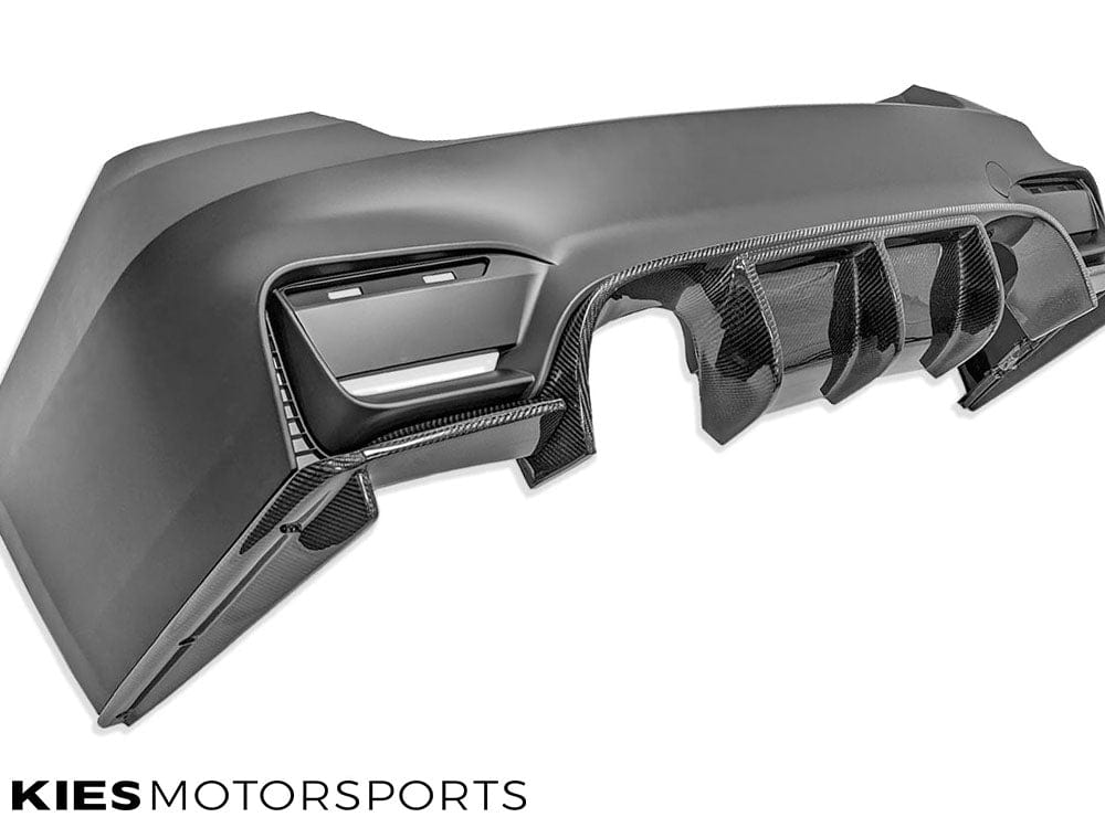 BMW 3 Series (F30) "M3 Conversion" VSX Carbon Fiber Rear Diffuser (3 Piece) Secondary image