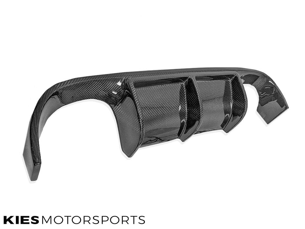 Kies Motorsports — front close-up of BMW 3 Series (F30) "M3 Conversion" VSX Carbon Fiber Rear Diffuser (3 Piece)