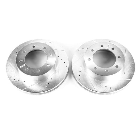 Kies-Motorsports PowerStop Power Stop 00-04 Ford F-550 Super Duty Front Drilled & Slotted Rotor - Pair