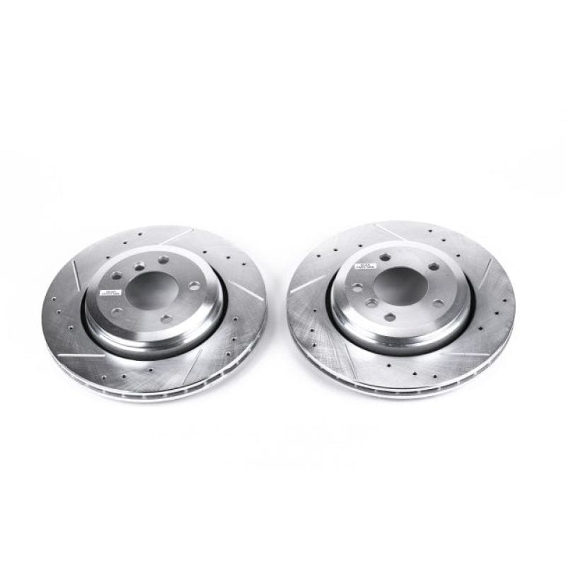 Kies-Motorsports PowerStop Power Stop 01-06 BMW 330Ci Rear Evolution Drilled & Slotted Rotors - Pair