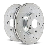 Kies-Motorsports PowerStop Power Stop 04-06 Porsche Cayenne Front Evolution Drilled & Slotted Rotors - Pair