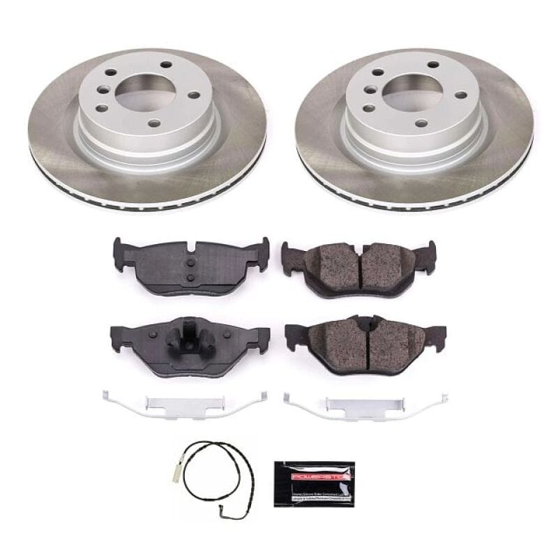 Kies-Motorsports PowerStop Power Stop 07-10 BMW 328i Rear Semi-Coated Rotor Kit Main image