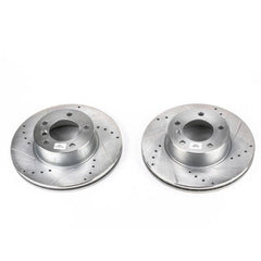 Kies-Motorsports PowerStop Power Stop 08-13 BMW 128i Front Evolution Drilled & Slotted Rotors - Pair