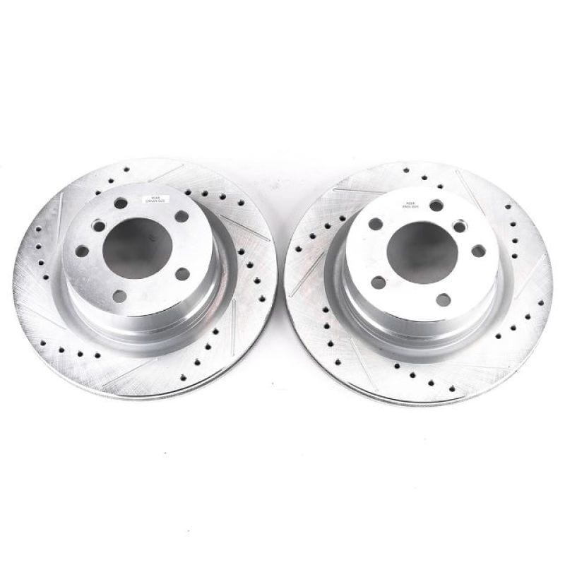 Kies-Motorsports PowerStop Power Stop 08-13 BMW 128i Rear Evolution Drilled & Slotted Rotors - Pair Main image