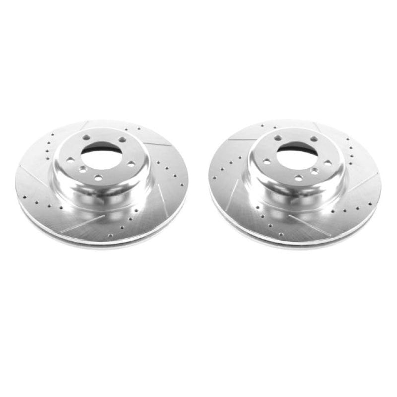 Kies-Motorsports PowerStop Power Stop 08-13 BMW 135i Front Evolution Drilled & Slotted Rotors - Pair