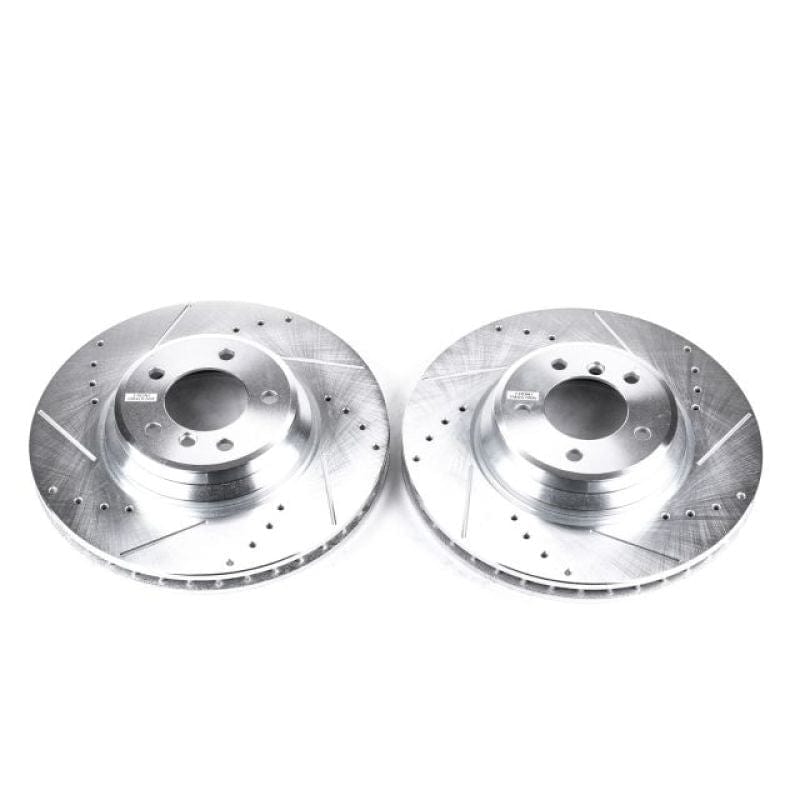Kies-Motorsports PowerStop Power Stop 09-11 BMW 335d Front Evolution Drilled & Slotted Rotors - Pair