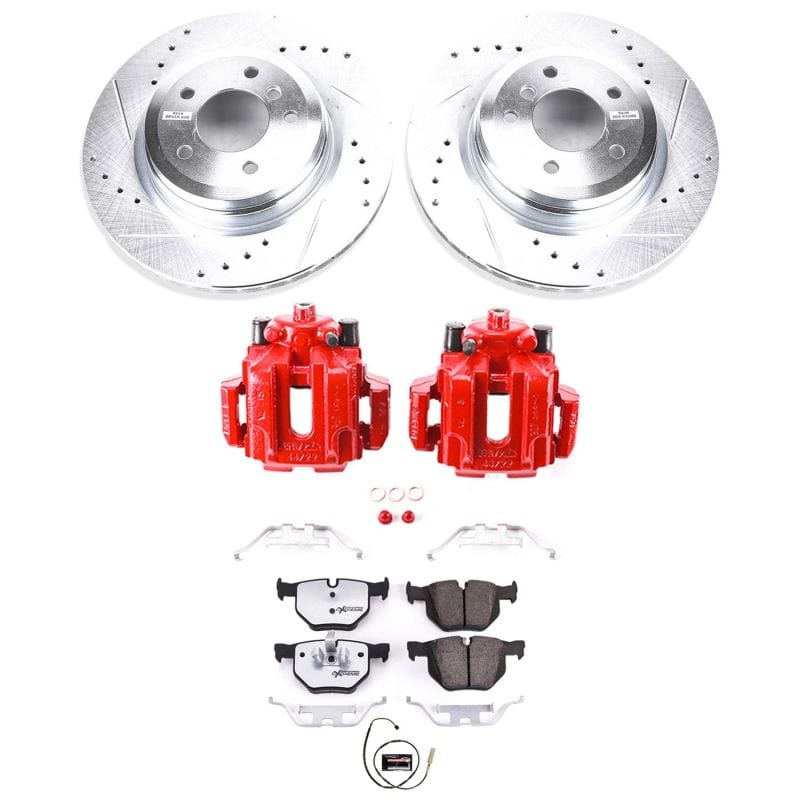 Kies-Motorsports PowerStop Power Stop 11-13 BMW 335i Rear Z26 Street Warrior Brake Kit w/Calipers Main image