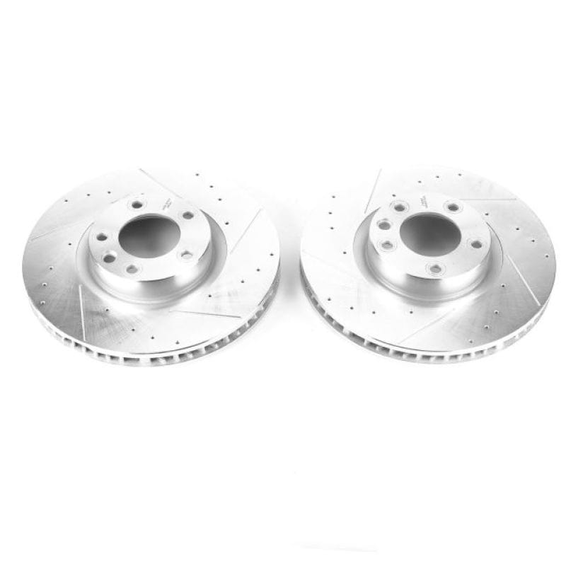Kies-Motorsports PowerStop Power Stop 11-18 Porsche Cayenne Front Evolution Drilled & Slotted Rotors - Pair Main image