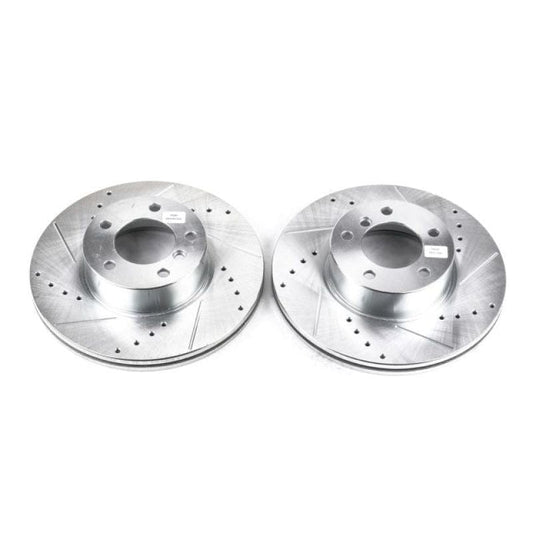 Kies-Motorsports PowerStop Power Stop 14-16 BMW 228i Front Evolution Drilled & Slotted Rotors - Pair