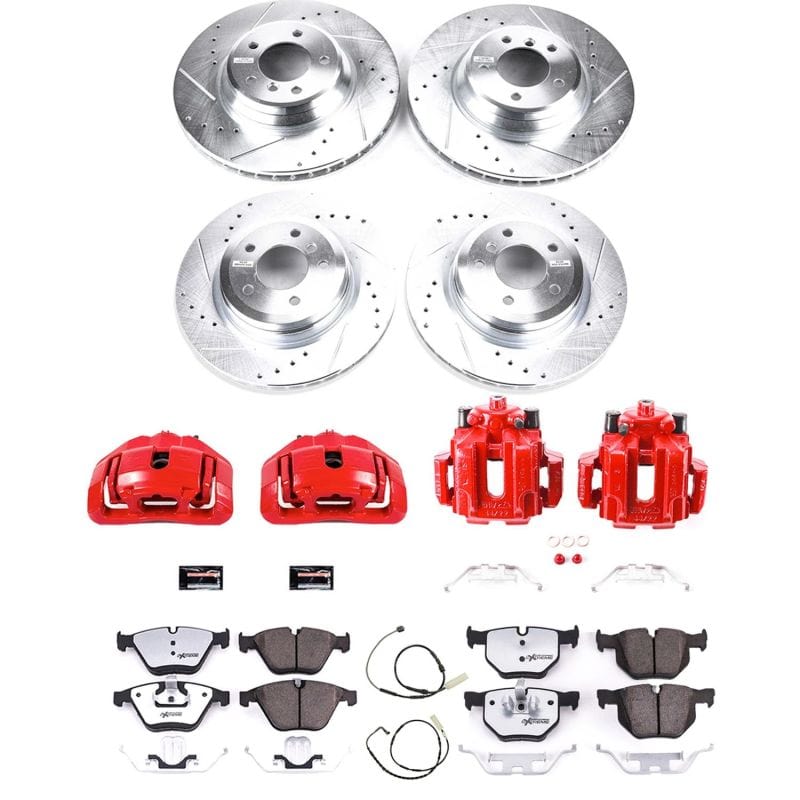 Kies-Motorsports PowerStop Power Stop 14-16 BMW 228i Rear Z26 Street Warrior Brake Kit w/Calipers Main image