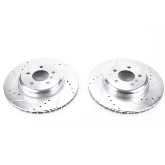 Kies-Motorsports PowerStop Power Stop 16-18 BMW 320i xDrive Rear Evolution Drilled & Slotted Rotors - Pair