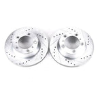 Kies-Motorsports PowerStop Power Stop 17-19 Porsche 718 Boxster Rear Evolution Drilled & Slotted Rotors - Pair