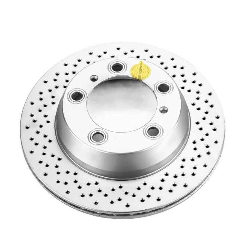 Kies-Motorsports PowerStop Power Stop 17-19 Porsche 718 Boxster Rear Evolution High Carbon Geomet Coated Rotor Main image
