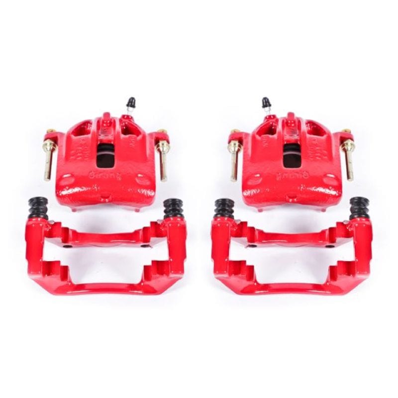 Kies-Motorsports PowerStop Power Stop 1991 BMW 318i Front Red Calipers w/Brackets - Pair Main image