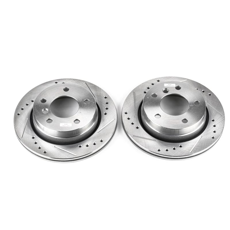 Kies-Motorsports PowerStop Power Stop 2000 BMW 323Ci Rear Evolution Drilled & Slotted Rotors - Pair