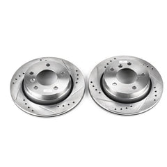 Kies-Motorsports PowerStop Power Stop 2000 BMW 323Ci Rear Evolution Drilled & Slotted Rotors - Pair