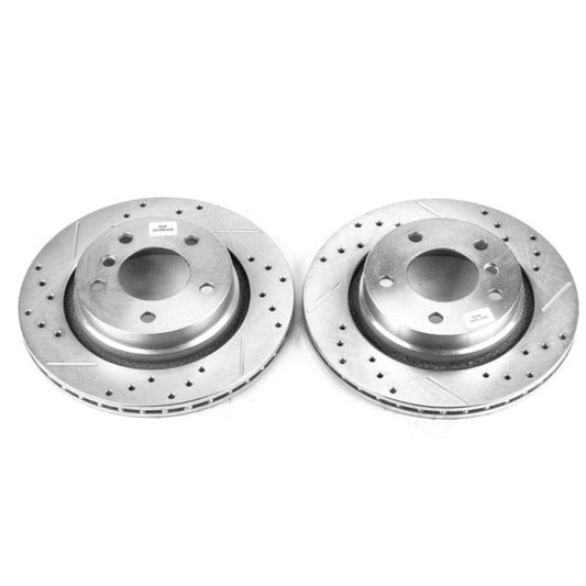 Kies-Motorsports PowerStop Power Stop 2000 BMW 323i Rear Evolution Drilled & Slotted Rotors - Pair