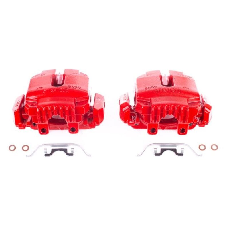 Kies-Motorsports PowerStop Power Stop 2006 BMW 325i Front Red Calipers w/Brackets - Pair Main image