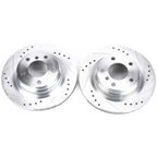 Kies-Motorsports PowerStop Power Stop 2006 BMW 325i Rear Evolution Drilled & Slotted Rotors - Pair