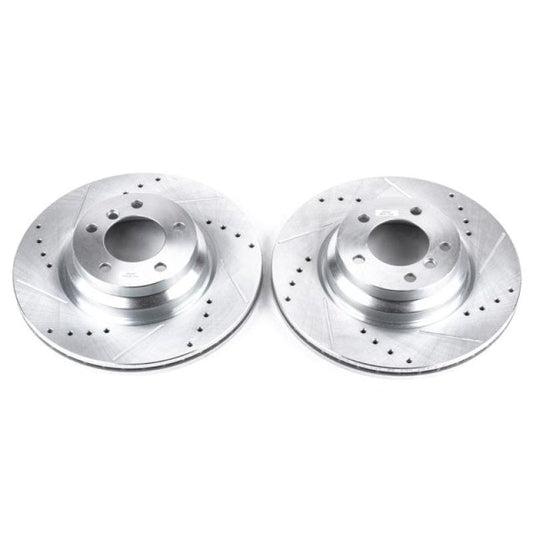 Kies-Motorsports PowerStop Power Stop 2006 BMW 330i Front Evolution Drilled & Slotted Rotors - Pair