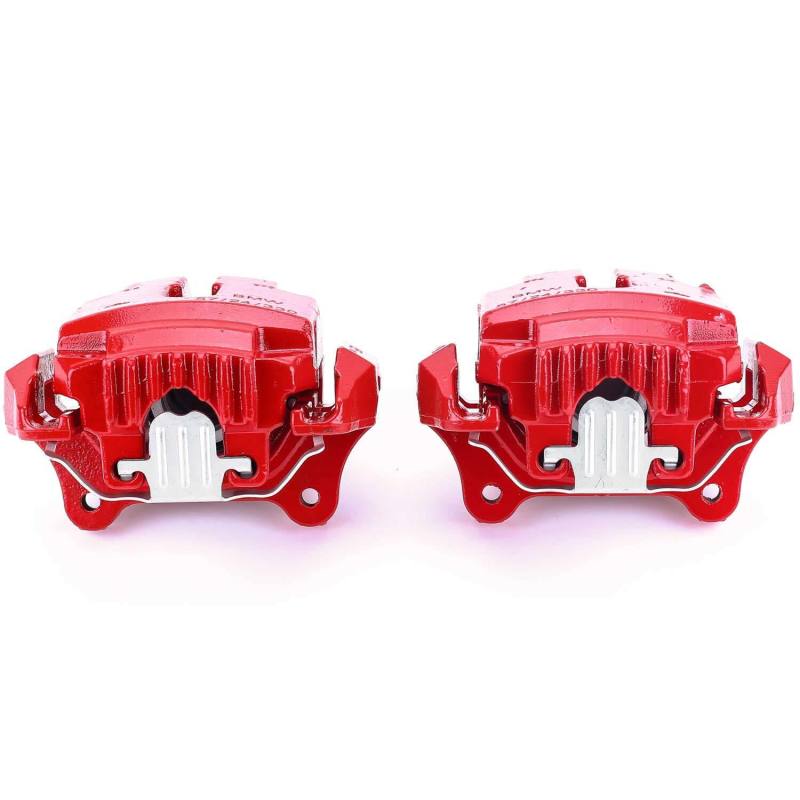 Power Stop 2006 BMW 330i Front Red Calipers w/Brackets - Pair Secondary image
