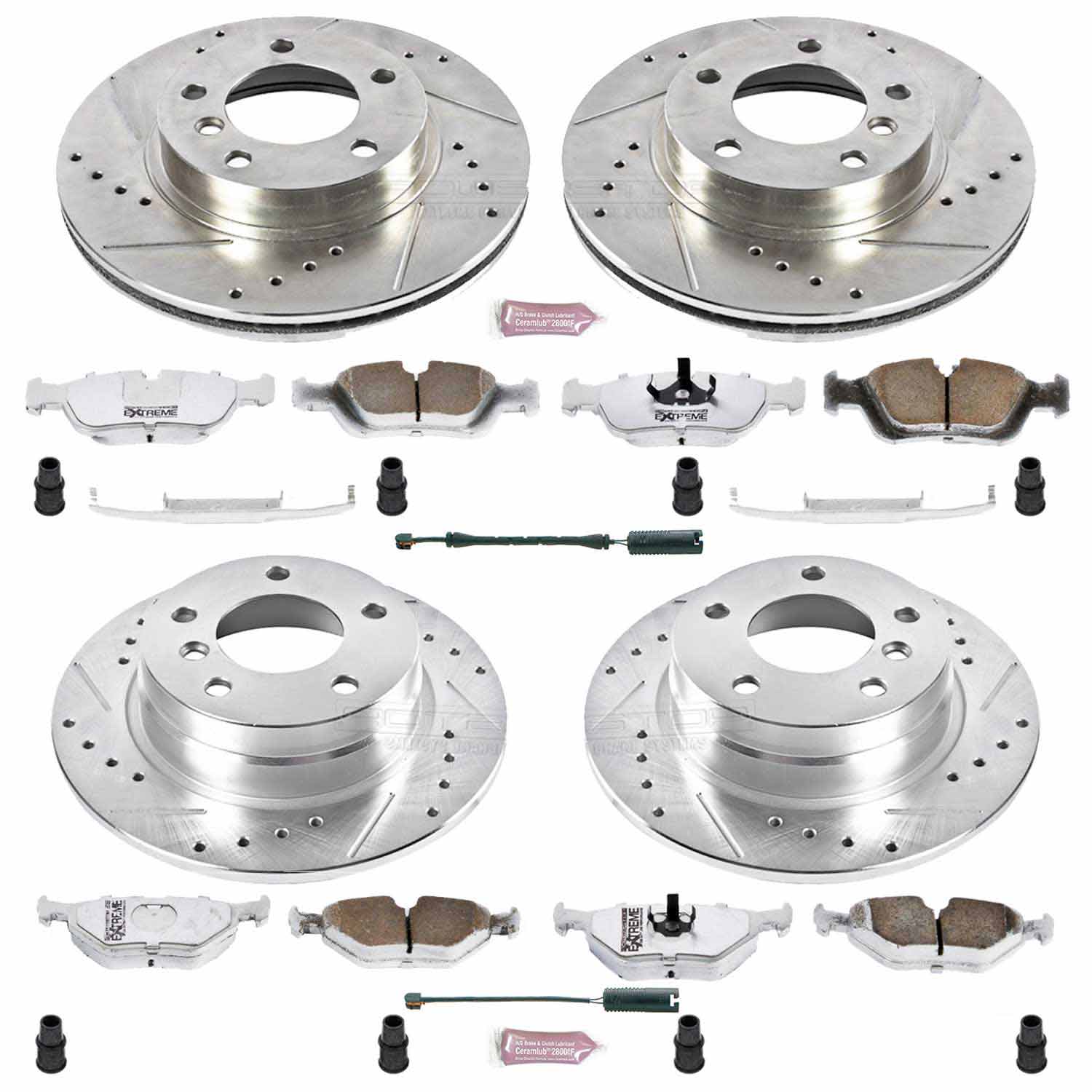 Kies-Motorsports PowerStop Power Stop 92-98 BMW 318i Front & Rear Z26 Street Warrior Brake Kit Main image
