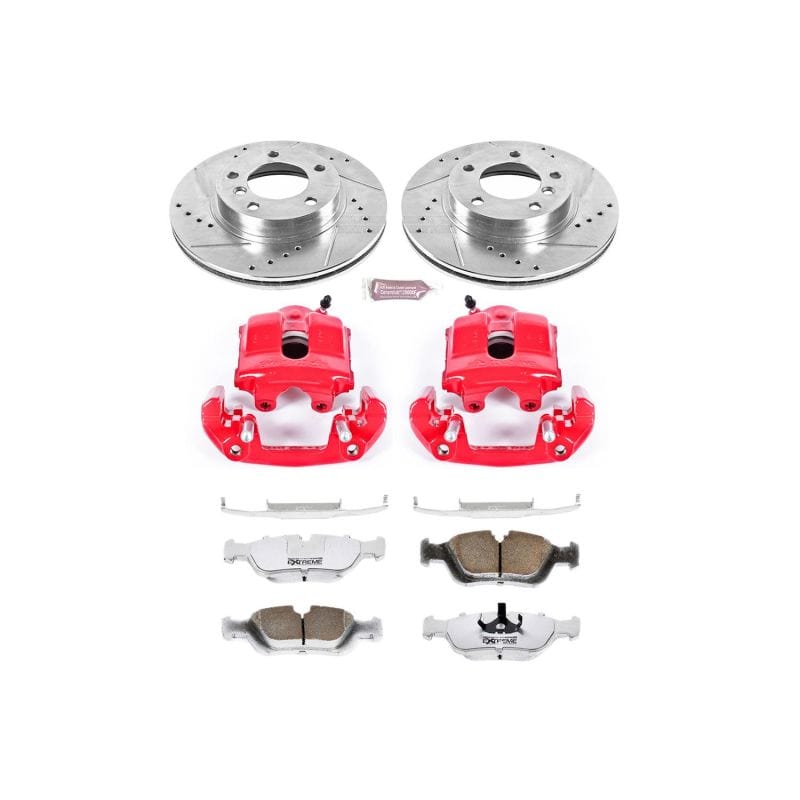 Kies-Motorsports PowerStop Power Stop 92-98 BMW 318i Front Z26 Street Warrior Brake Kit w/Calipers Main image